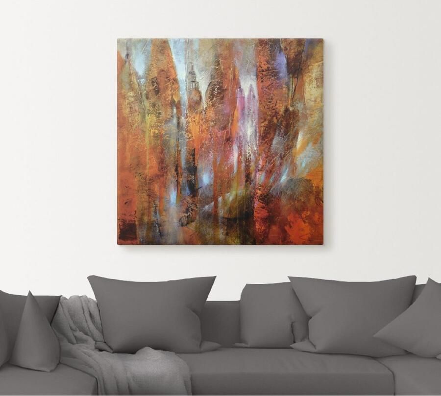 Artland Artprint op linnen Voorjaar in Schlossallee gespannen op een spieraam - Foto 4