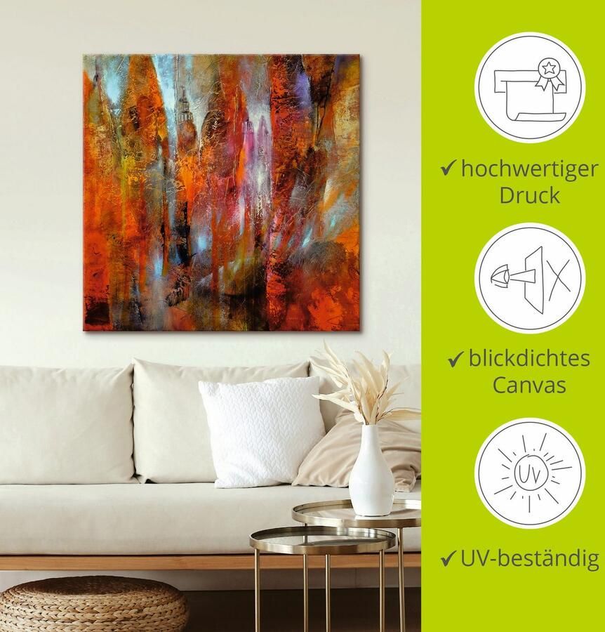 Artland Artprint op linnen Voorjaar in Schlossallee gespannen op een spieraam - Foto 2