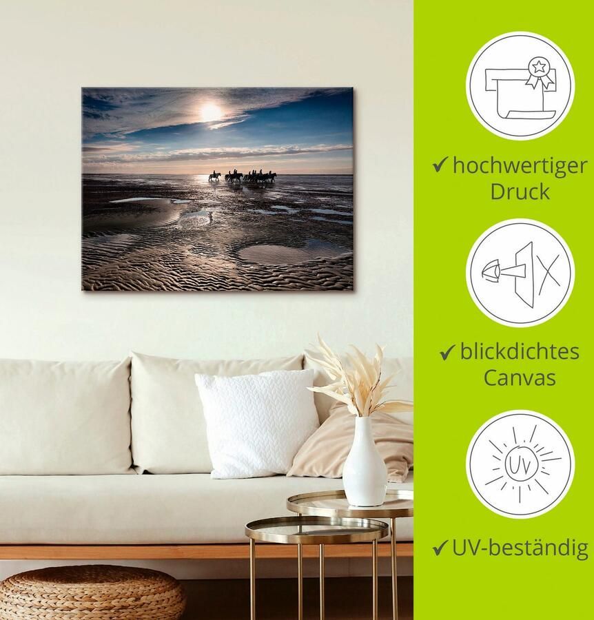 Artland Artprint op linnen Vrijheid aan de zee gespannen op een spieraam - Foto 3