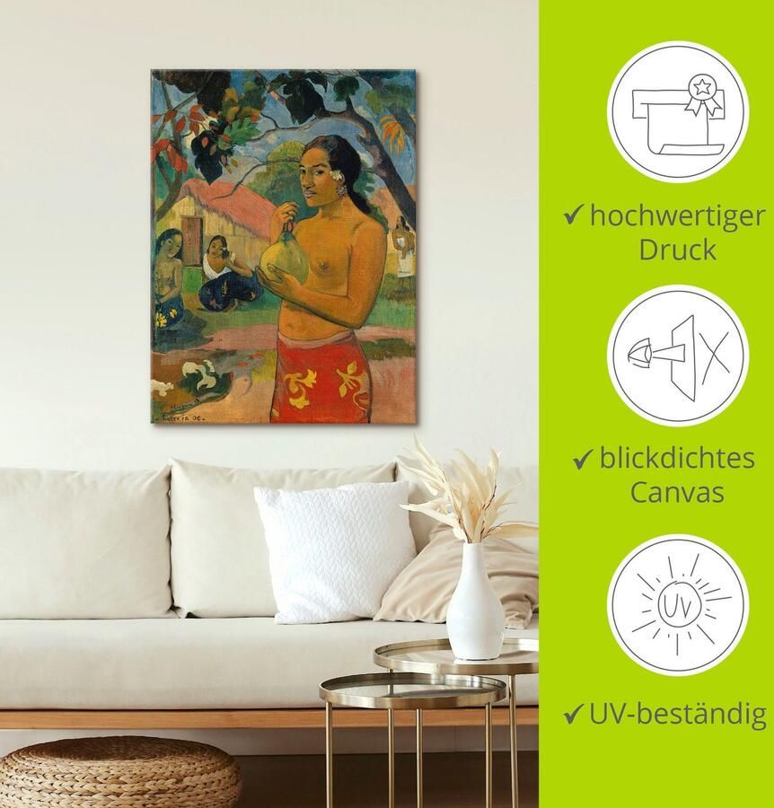 Artland Artprint op linnen Vrouw die een vrucht vasthoudt - Foto 3