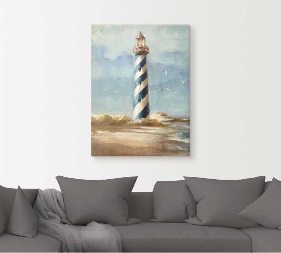 Artland Artprint op linnen Vuurtoren I gespannen op een spieraam - Foto 4