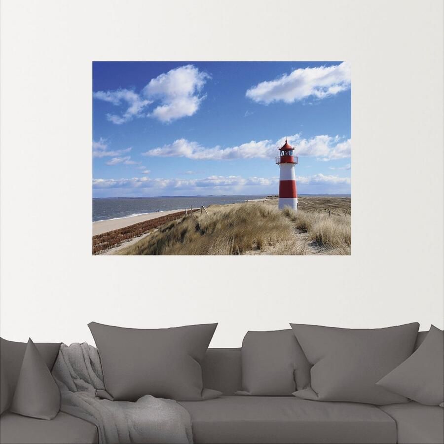 Artland Artprint op linnen Vuurtoren Sylt gespannen op een spieraam - Foto 2