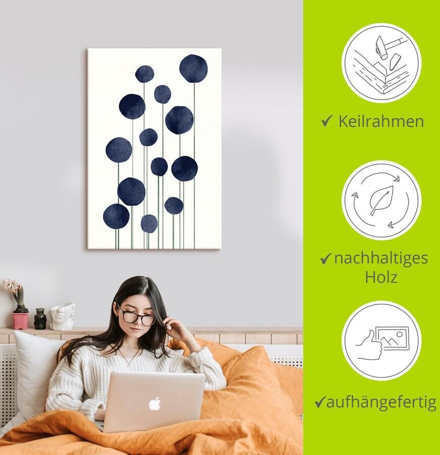 Artland Artprint op linnen Waterlelie gespannen op een spieraam - Foto 2