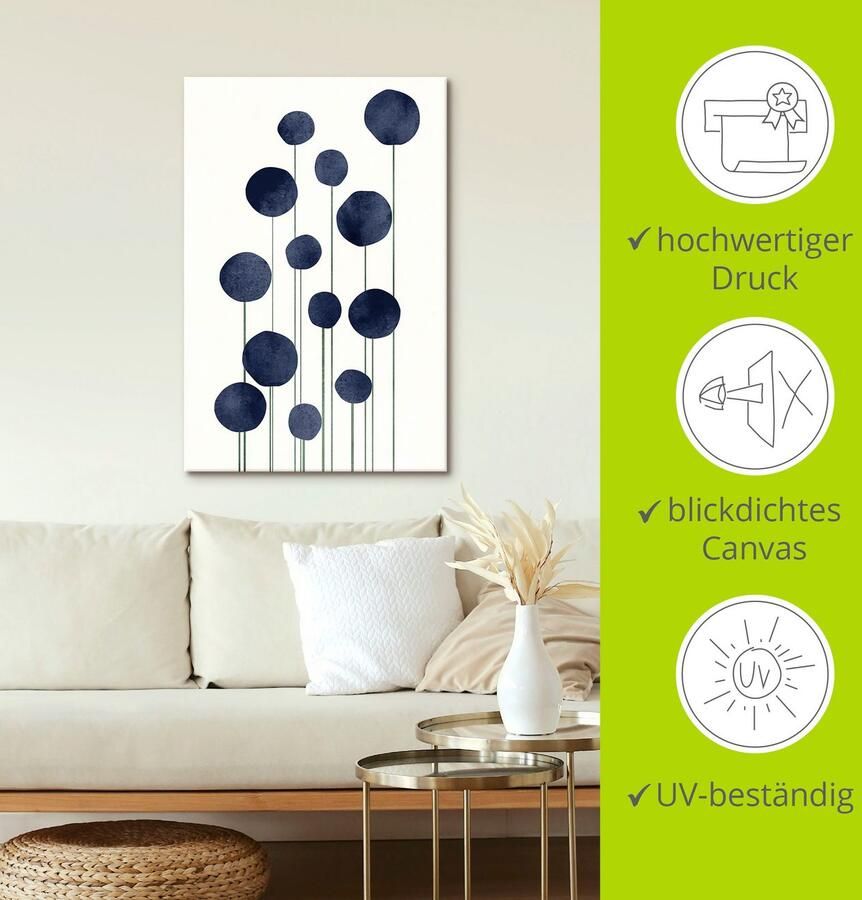 Artland Artprint op linnen Waterlelie gespannen op een spieraam - Foto 3