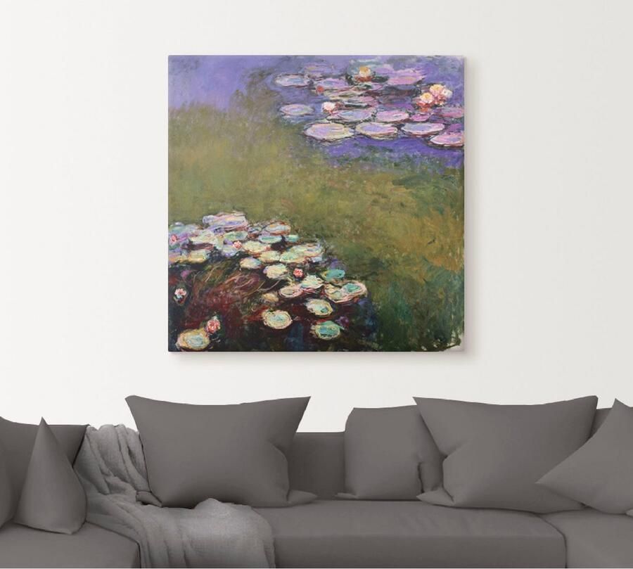 Artland Artprint op linnen Waterlelies. gespannen op een spieraam - Foto 4