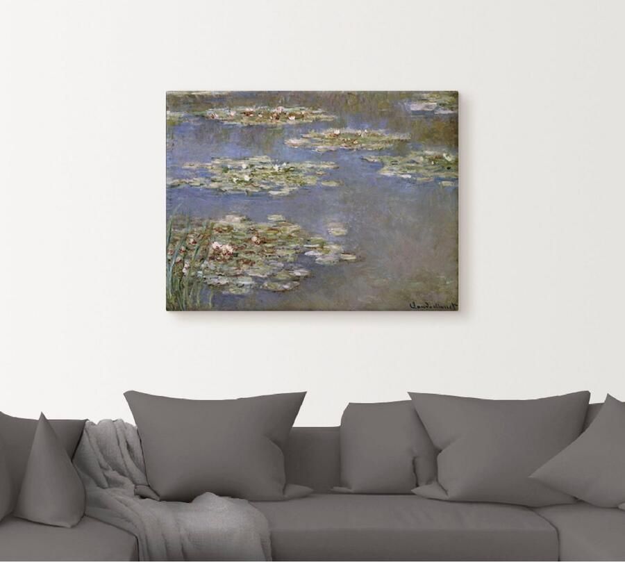 Artland Artprint op linnen Waterlelies. Omstreeks 1905 - Foto 4