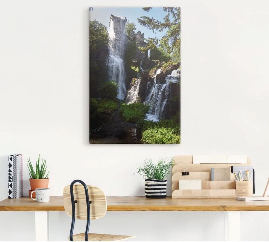 Artland Artprint op linnen Waterval bij waterspelen in Kassel - Foto 3