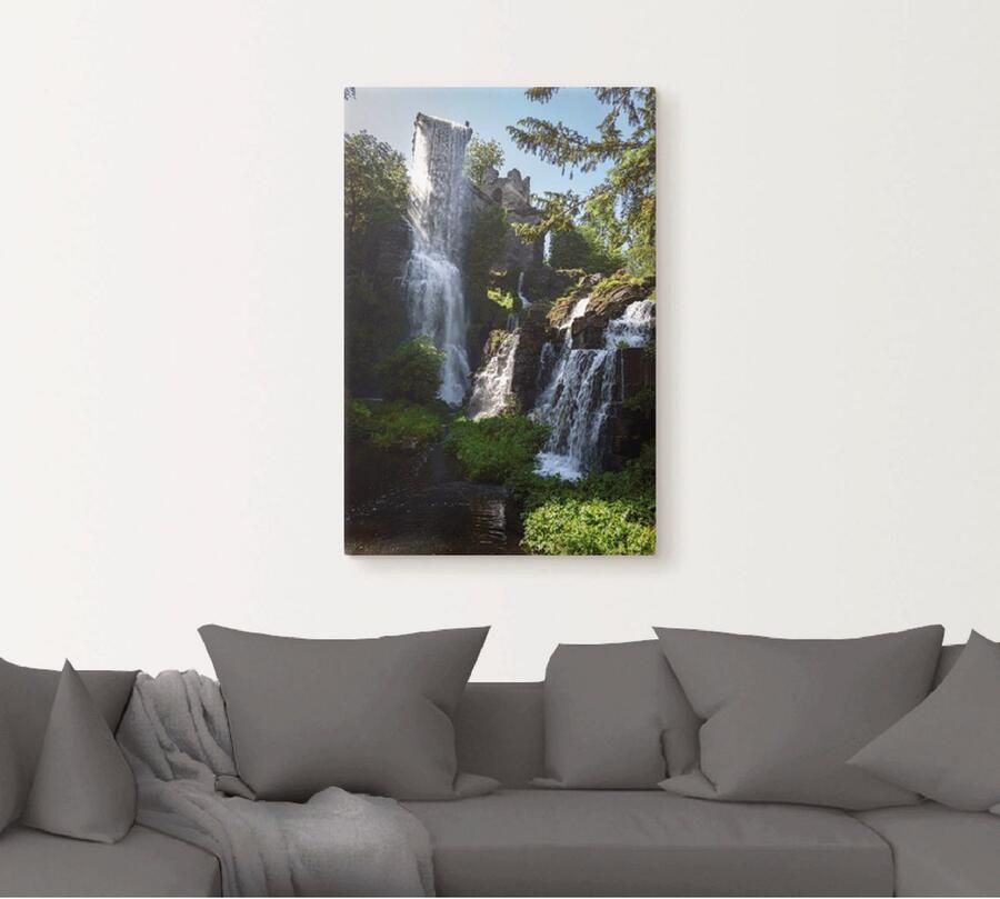 Artland Artprint op linnen Waterval bij waterspelen in Kassel - Foto 4