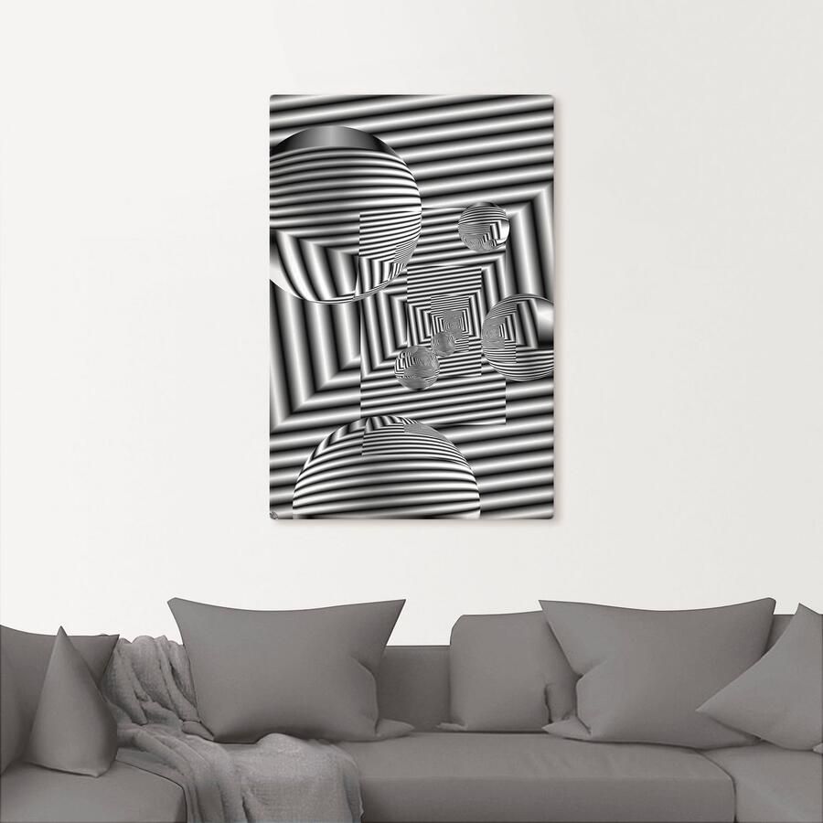 Artland Artprint op linnen Weg naar binnen gespannen op een spieraam