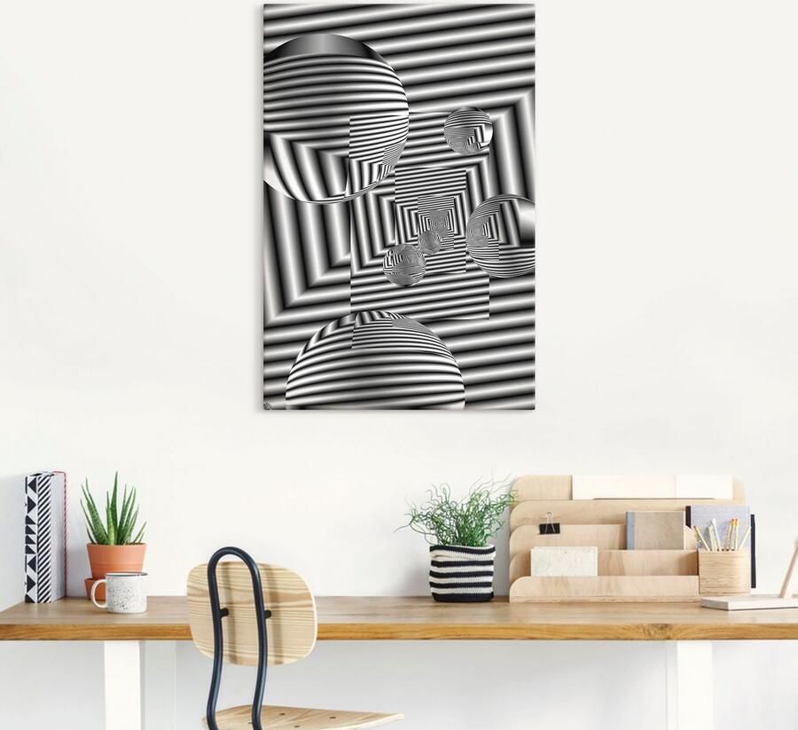 Artland Artprint op linnen Weg naar binnen gespannen op een spieraam - Foto 4