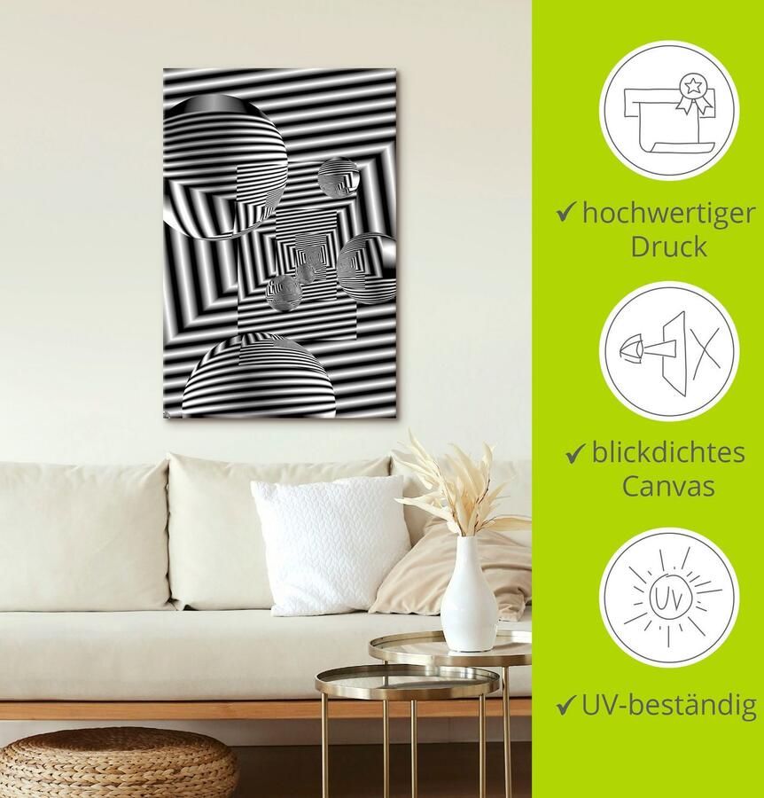 Artland Artprint op linnen Weg naar binnen gespannen op een spieraam - Foto 3