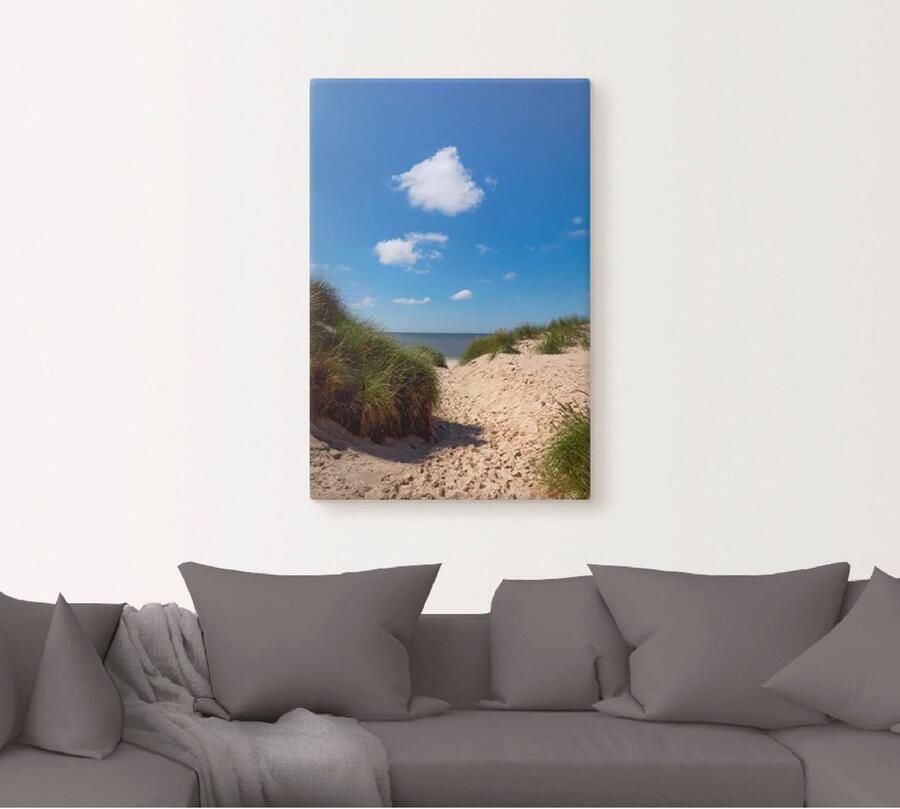 Artland Artprint op linnen Weg naar het strand I gespannen op een spieraam - Foto 4