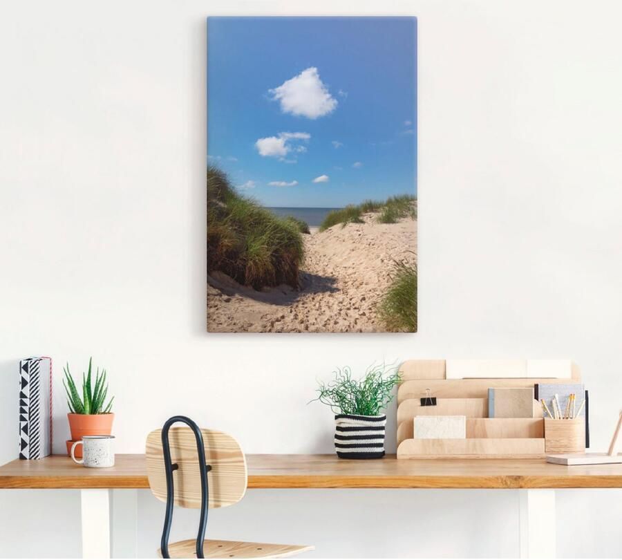Artland Artprint op linnen Weg naar het strand I gespannen op een spieraam - Foto 3