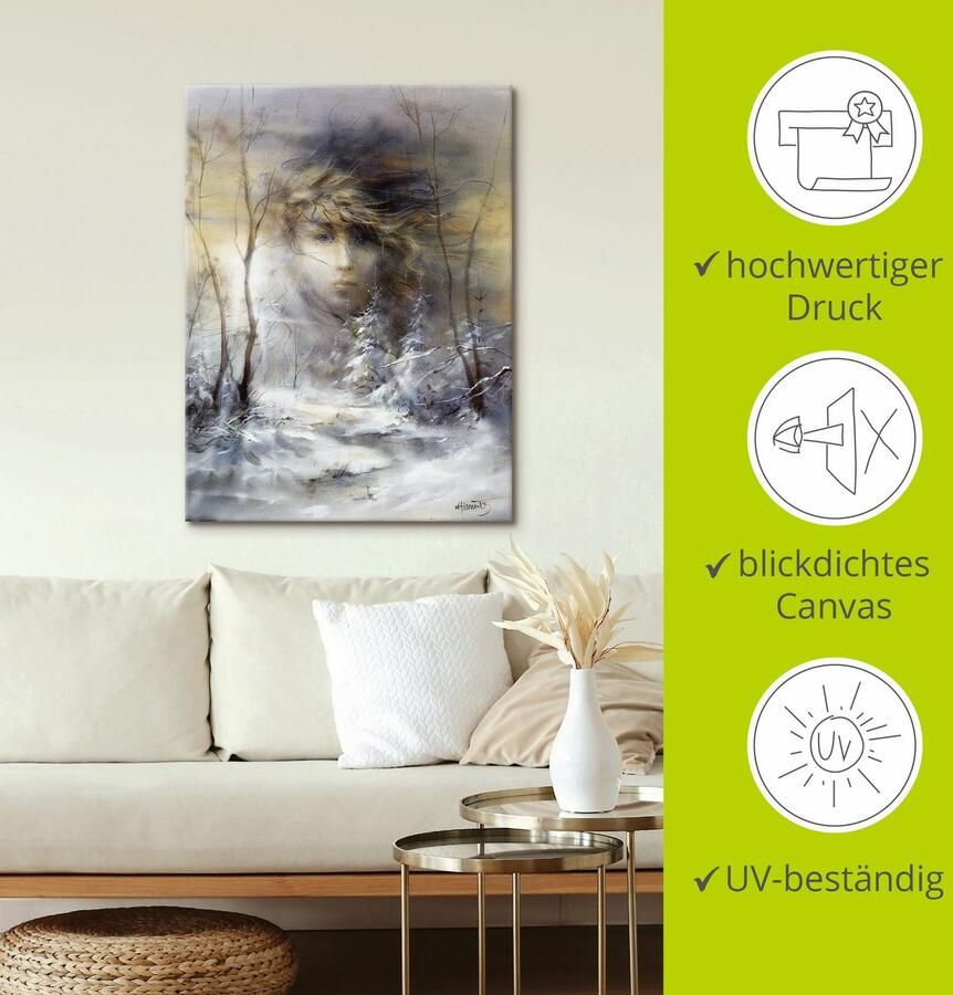 Artland Artprint op linnen Winter gespannen op een spieraam - Foto 2