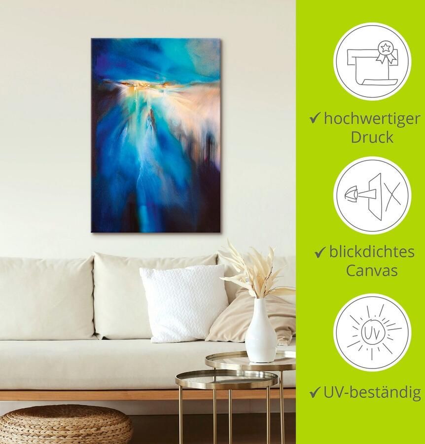 Artland Artprint op linnen Winteravond I gespannen op een spieraam - Foto 3