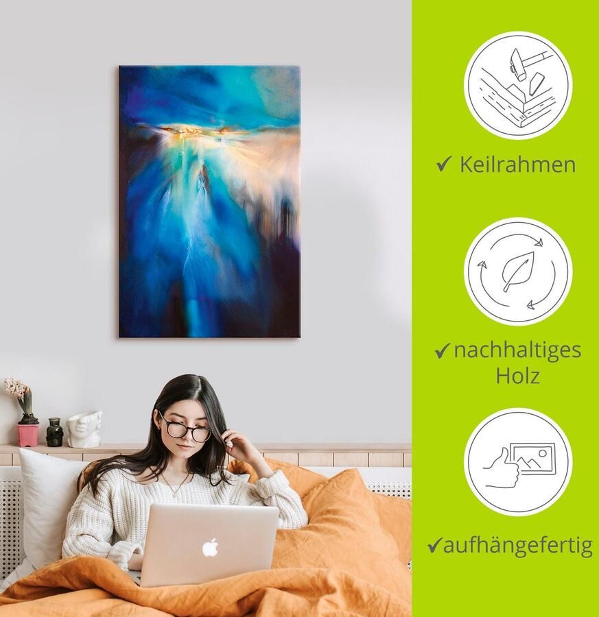 Artland Artprint op linnen Winteravond I gespannen op een spieraam - Foto 2