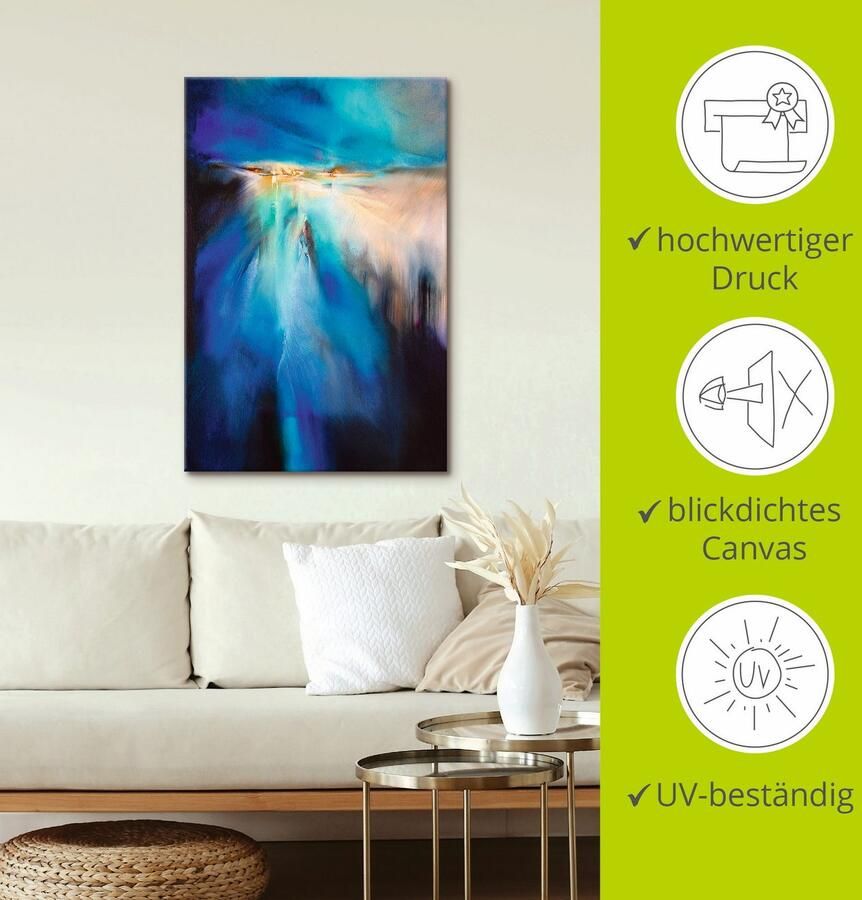 Artland Artprint op linnen Winteravond II gespannen op een spieraam - Foto 3