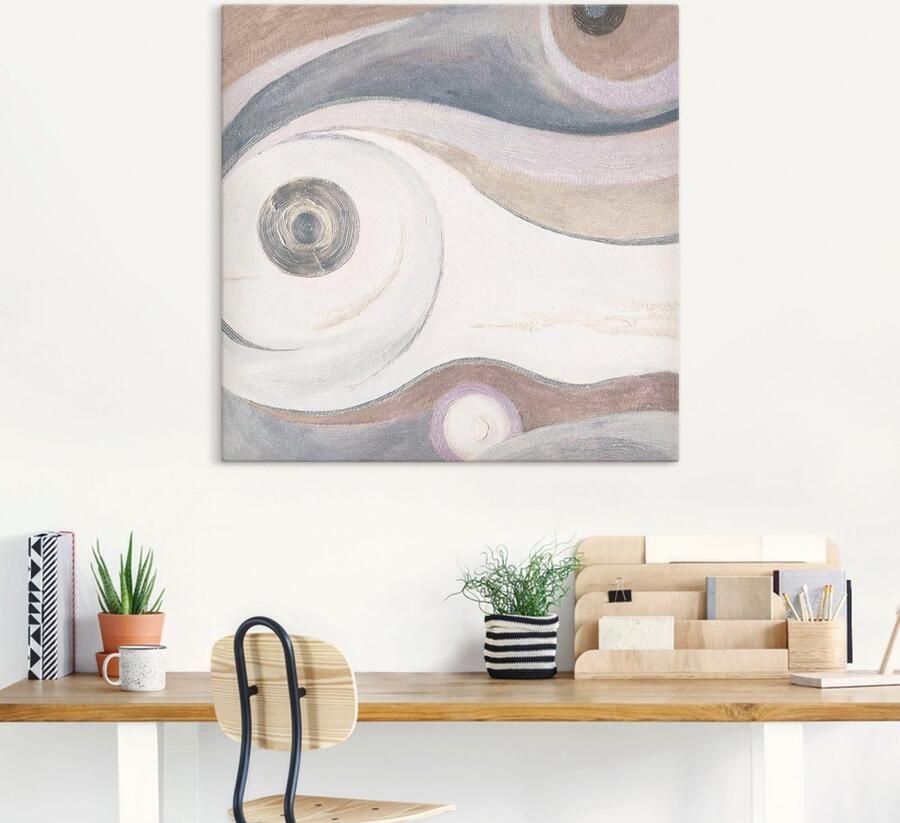 Artland Artprint op linnen Zand-pastel II abstract - Foto 4
