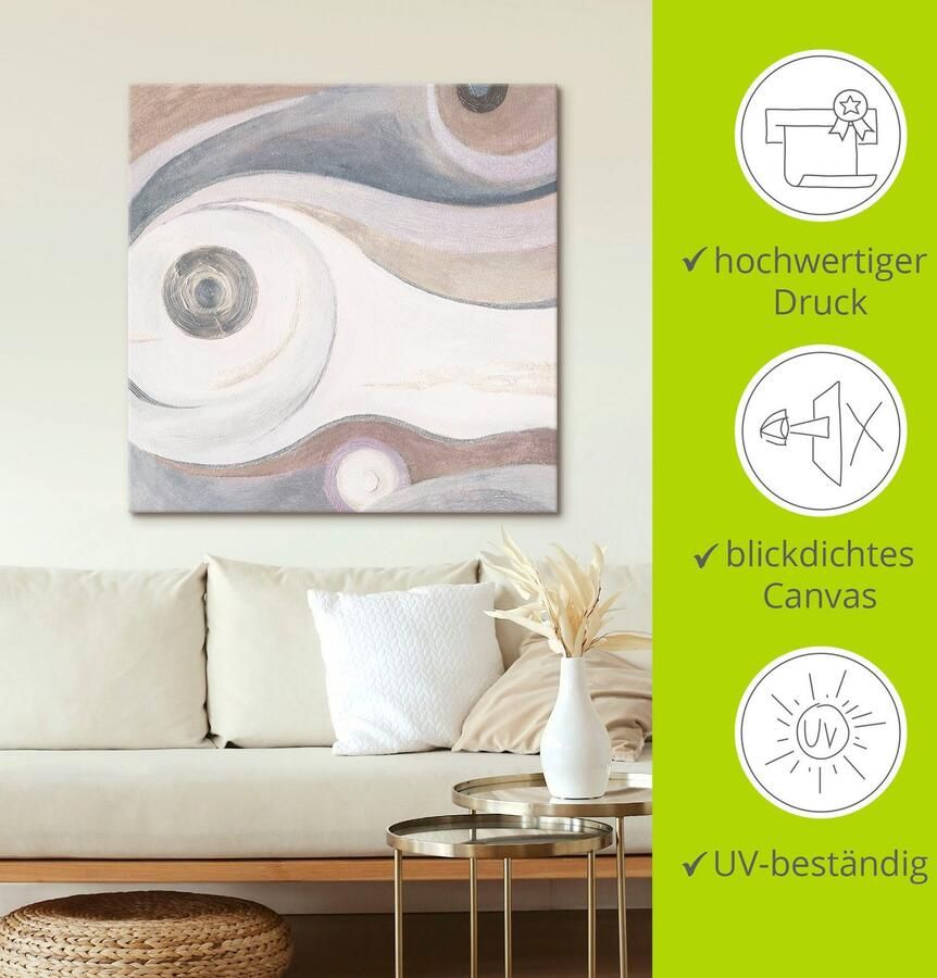 Artland Artprint op linnen Zand-pastel II abstract - Foto 3