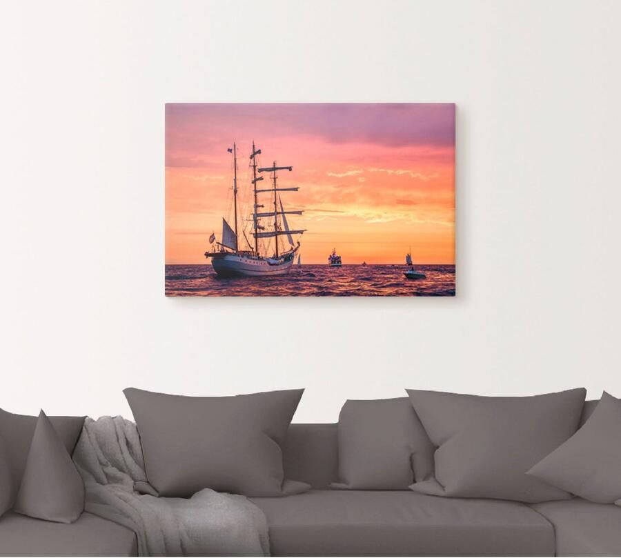 Artland Artprint op linnen Zeilboten Hanse Sail in Rostock I - Foto 4