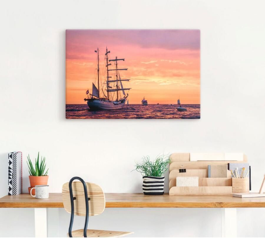 Artland Artprint op linnen Zeilboten Hanse Sail in Rostock I - Foto 3