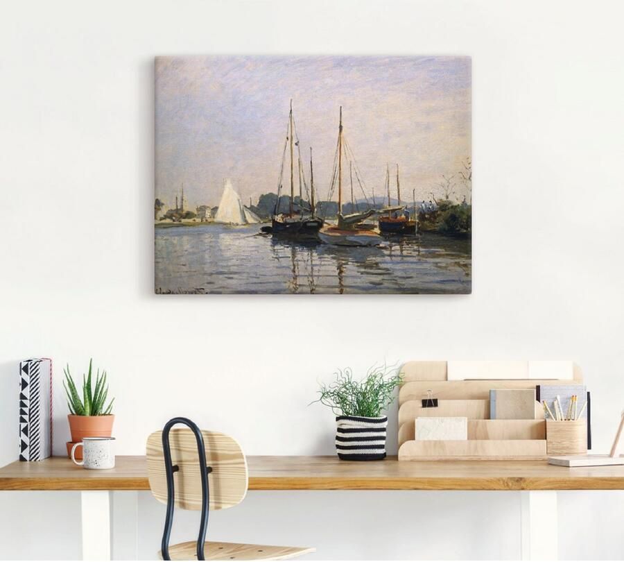 Artland Artprint op linnen Zeilboten in Argenteuil. Omstreeks 1872 73 - Foto 3