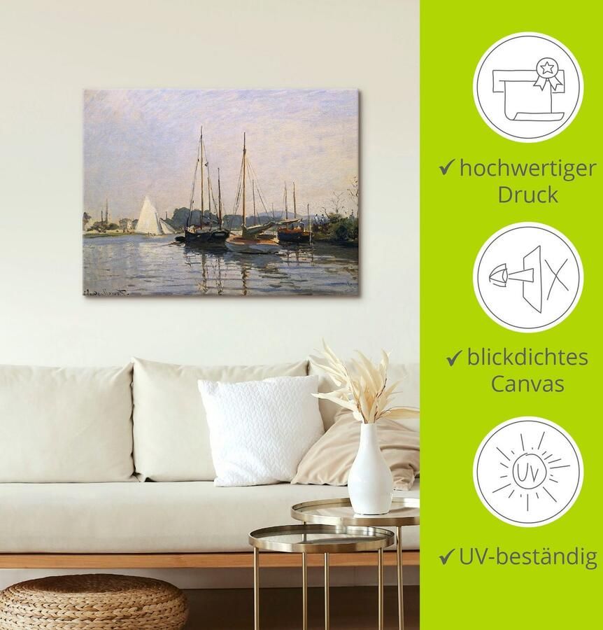 Artland Artprint op linnen Zeilboten in Argenteuil. Omstreeks 1872 73 - Foto 2