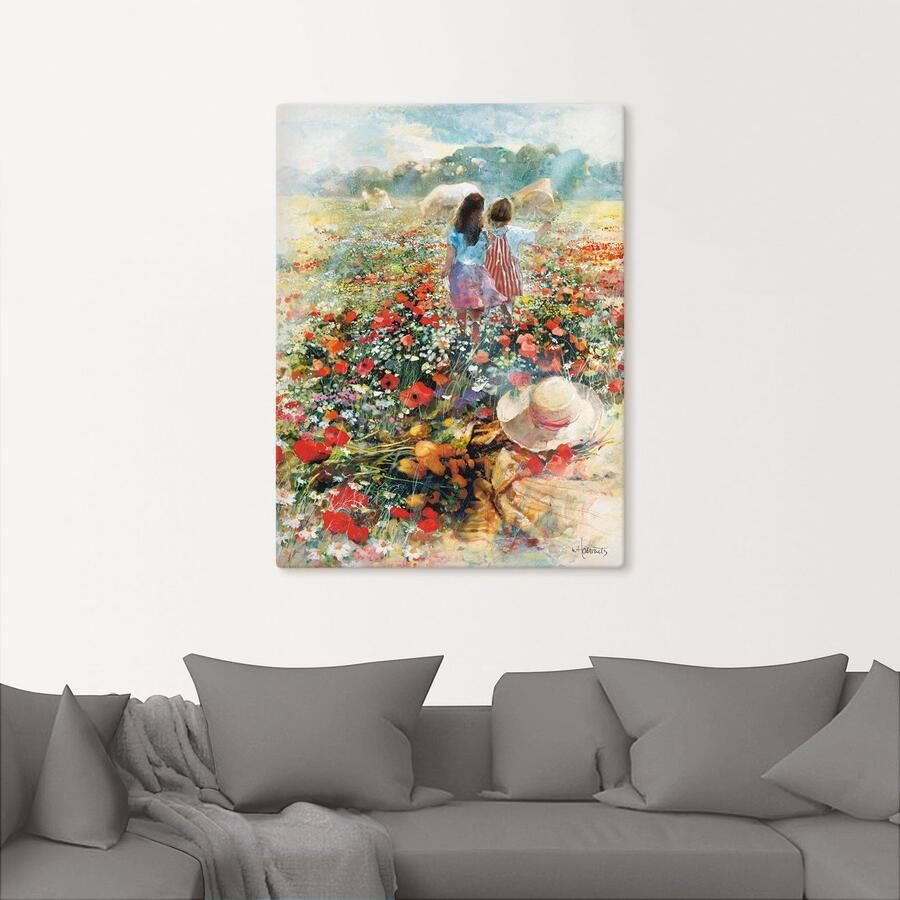 Artland Artprint op linnen Zomer der liefde gespannen op een spieraam