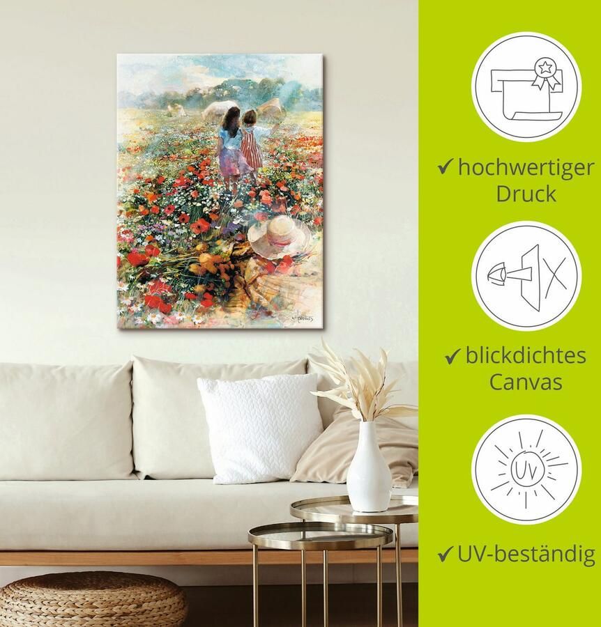 Artland Artprint op linnen Zomer der liefde gespannen op een spieraam - Foto 3