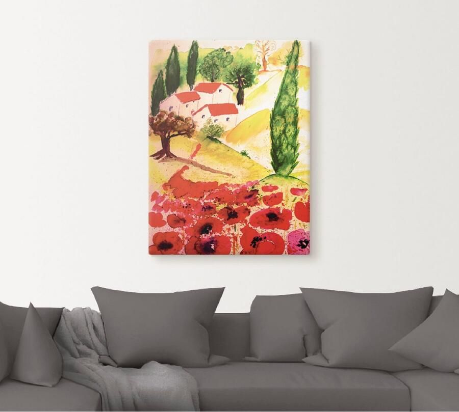 Artland Artprint op linnen Zomer in de Toscane gespannen op een spieraam - Foto 4