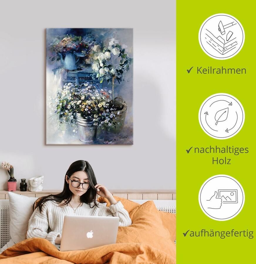 Artland Artprint op linnen Zomers cadeau gespannen op een spieraam - Foto 2