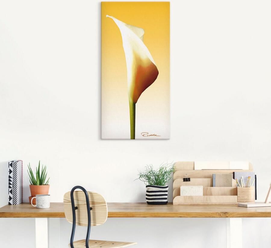Artland Artprint op linnen Zonneschijn calla I gespannen op een spieraam - Foto 4