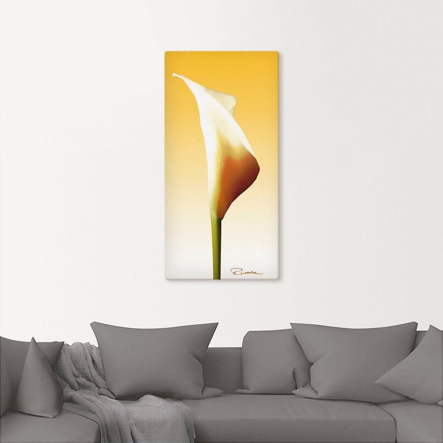 Artland Artprint op linnen Zonneschijn calla I gespannen op een spieraam