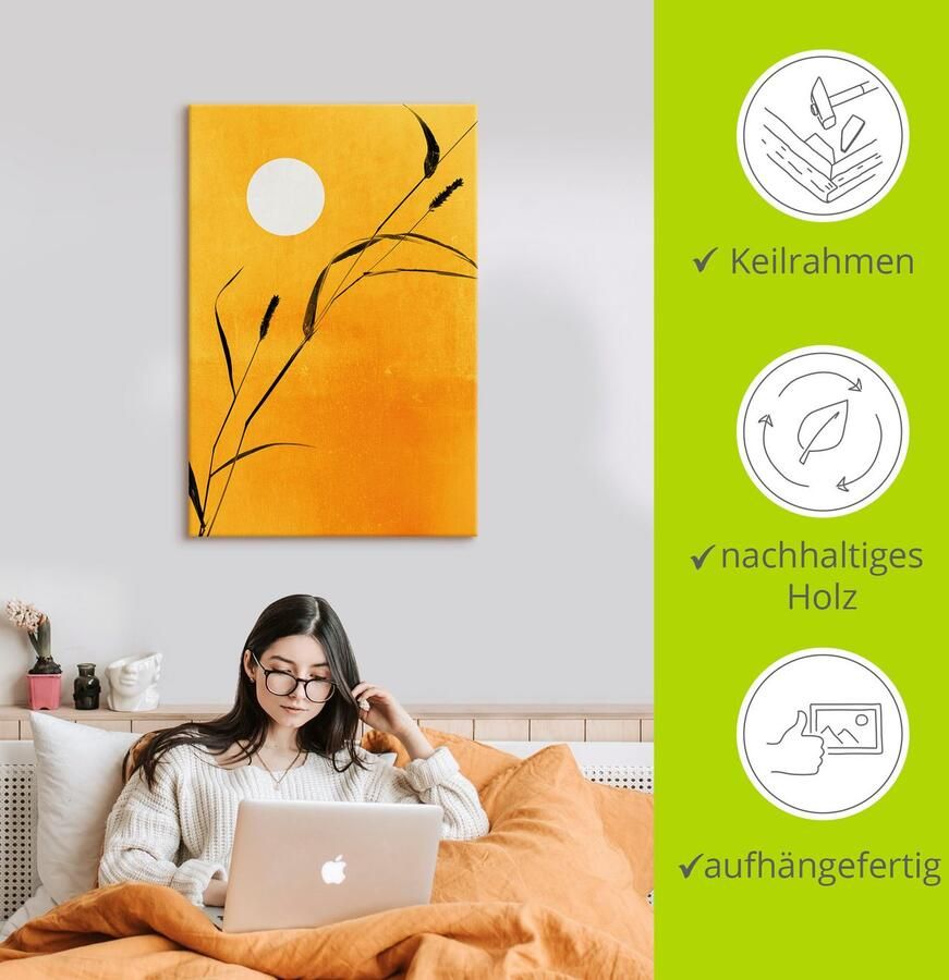 Artland Artprint op linnen Zonnige dag gespannen op een spieraam - Foto 4