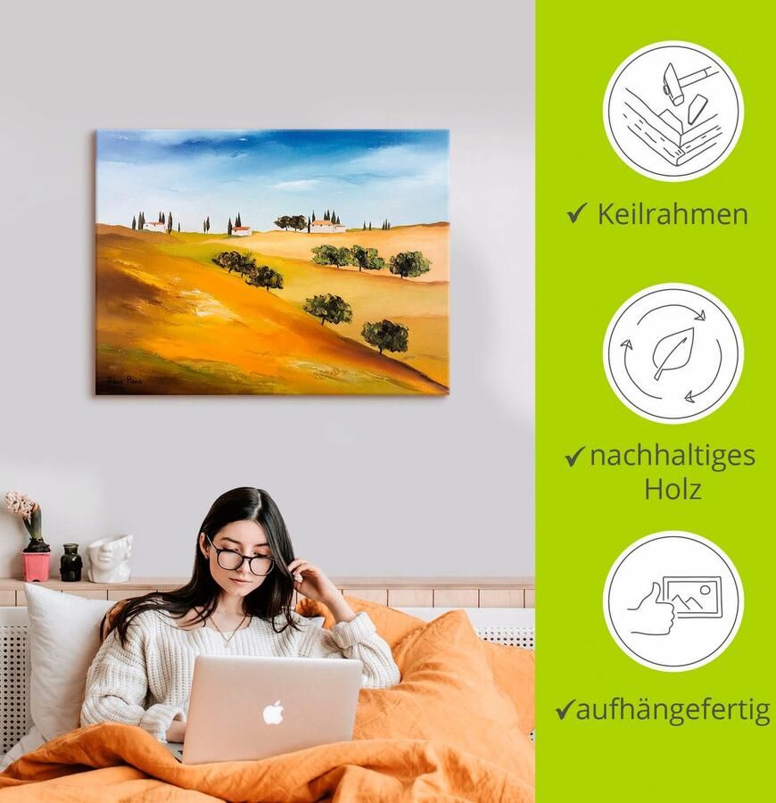 Artland Artprint op linnen Zonnige dag IV gespannen op een spieraam - Foto 2