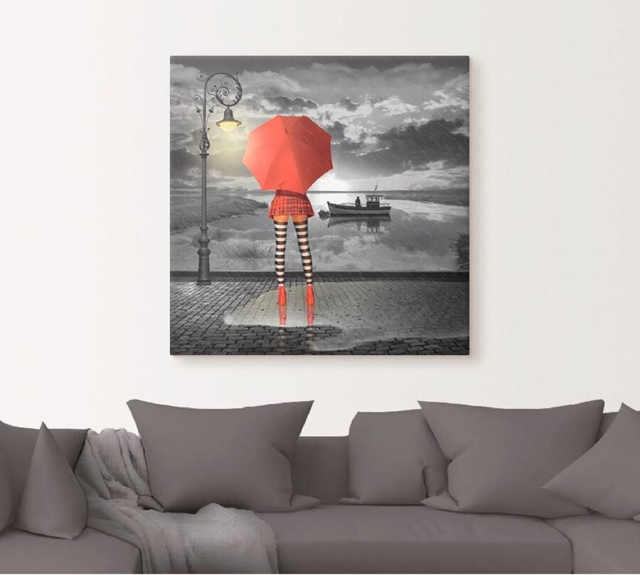 Artland Artprint op linnen Zonnige uitzichten gespannen op een spieraam - Foto 4