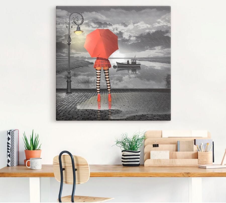 Artland Artprint op linnen Zonnige uitzichten gespannen op een spieraam - Foto 3