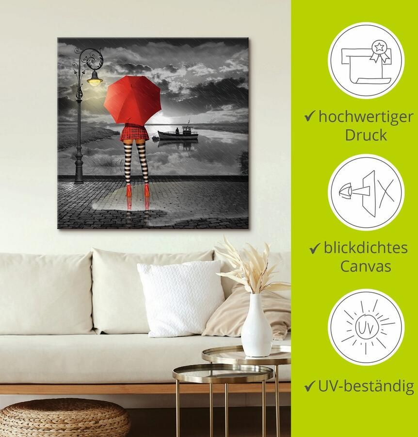 Artland Artprint op linnen Zonnige uitzichten gespannen op een spieraam - Foto 2