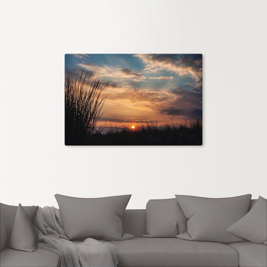 Artland Artprint op linnen Zonsondergang aan de kust Oostzee - Foto 2