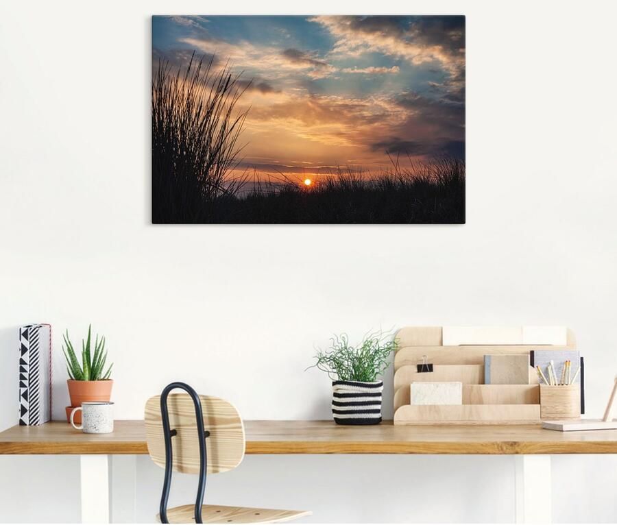 Artland Artprint op linnen Zonsondergang aan de kust Oostzee - Foto 5