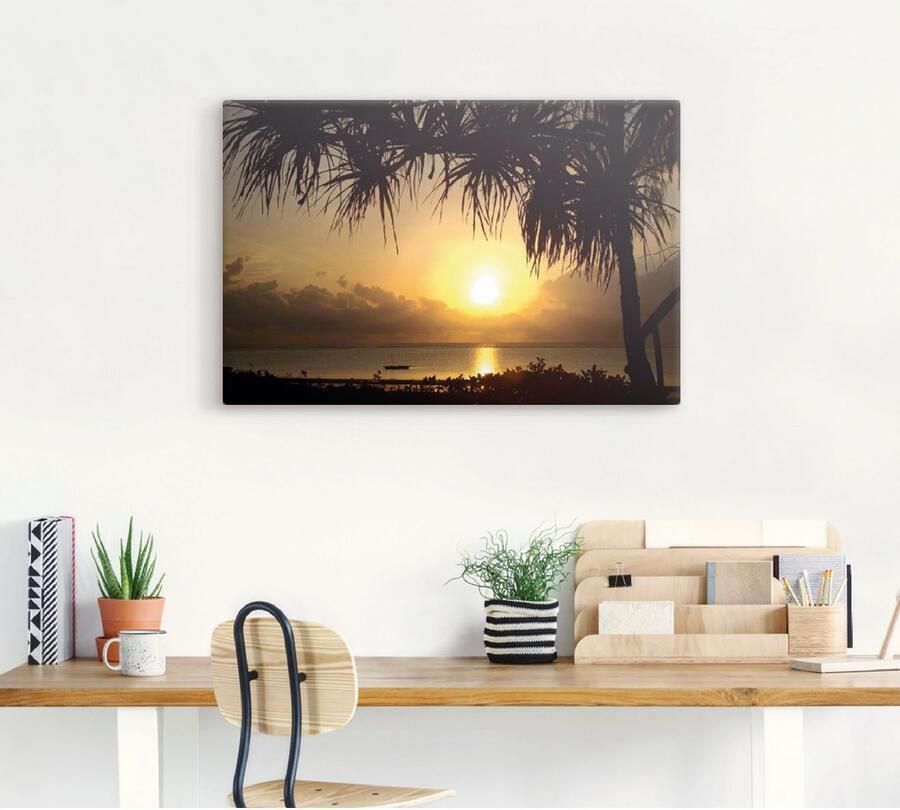 Artland Artprint op linnen Zonsopkomst - Foto 4