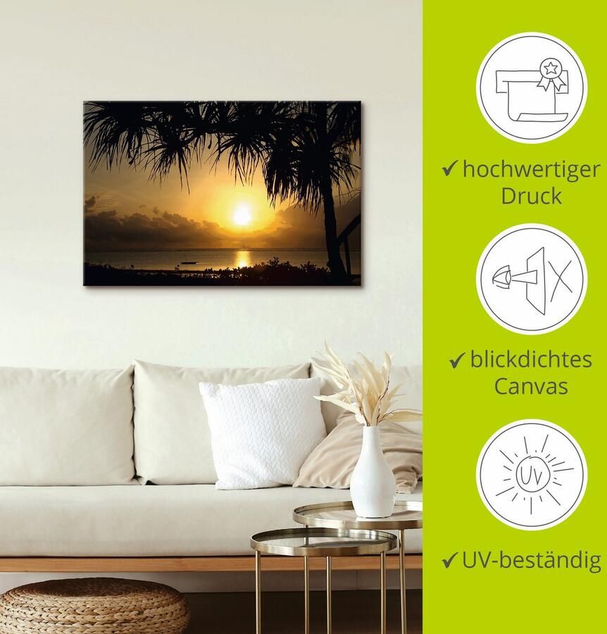 Artland Artprint op linnen Zonsopkomst - Foto 3