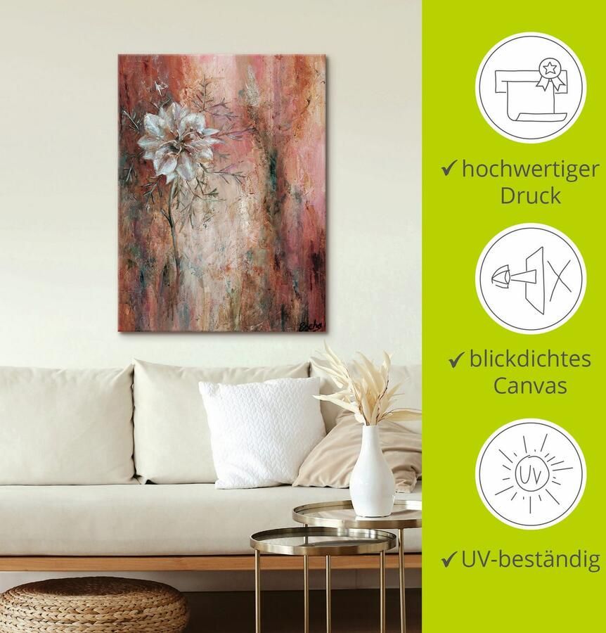 Artland Artprint op linnen Zwarte komijn I gespannen op een spieraam - Foto 3