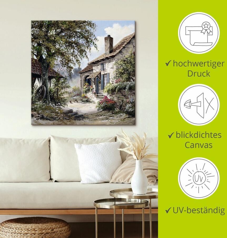 Artland Artprint Opa's huis als artprint op linnen muursticker in verschillende maten - Foto 5