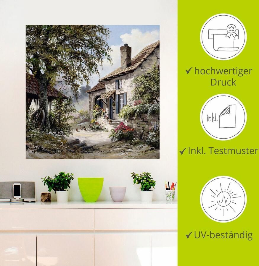 Artland Artprint Opa's huis als artprint op linnen muursticker in verschillende maten - Foto 2
