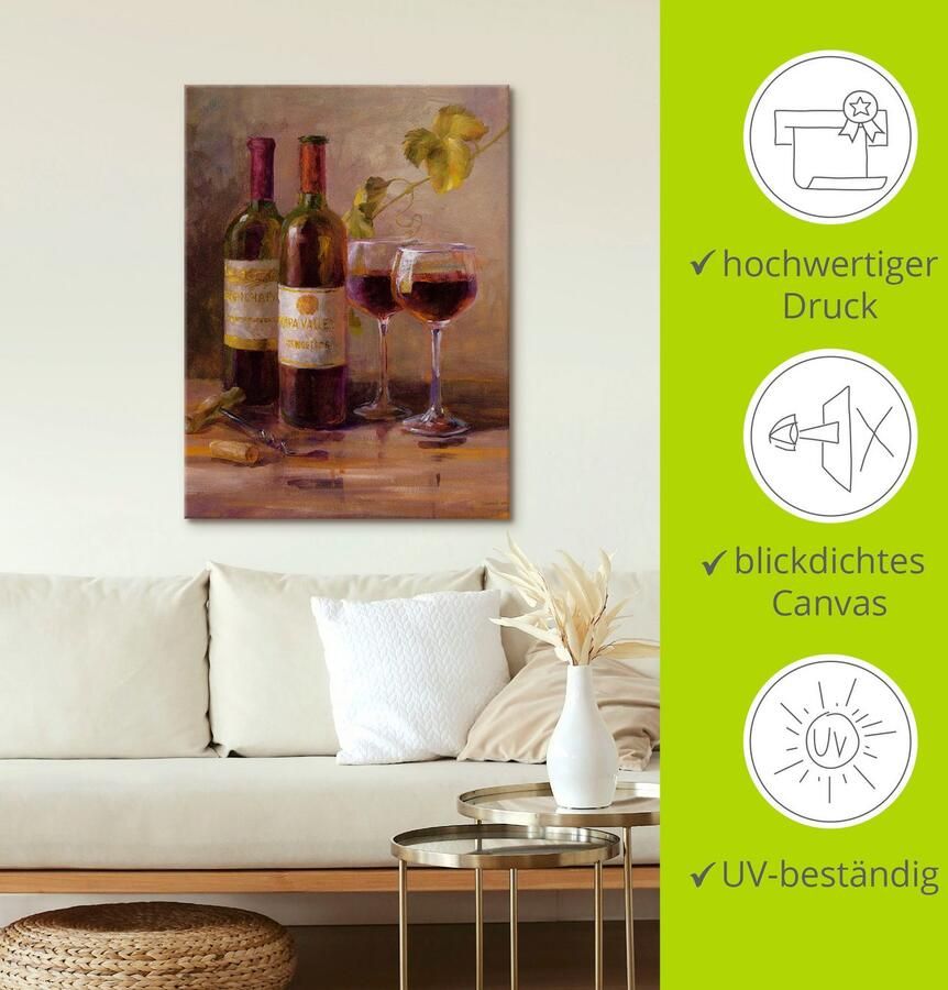 Artland Artprint Open wijn I als artprint op linnen poster muursticker in verschillende maten - Foto 2