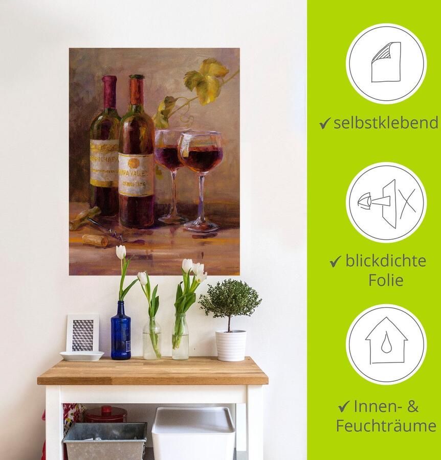Artland Artprint Open wijn I als artprint op linnen poster muursticker in verschillende maten - Foto 3