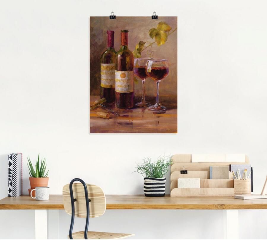 Artland Artprint Open wijn I als artprint op linnen poster muursticker in verschillende maten - Foto 4