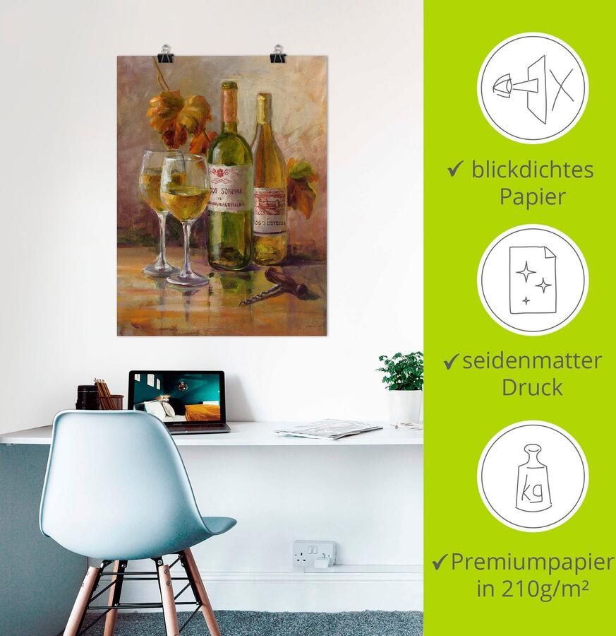Artland Artprint Open wijn II als artprint op linnen poster in verschillende formaten maten - Foto 2