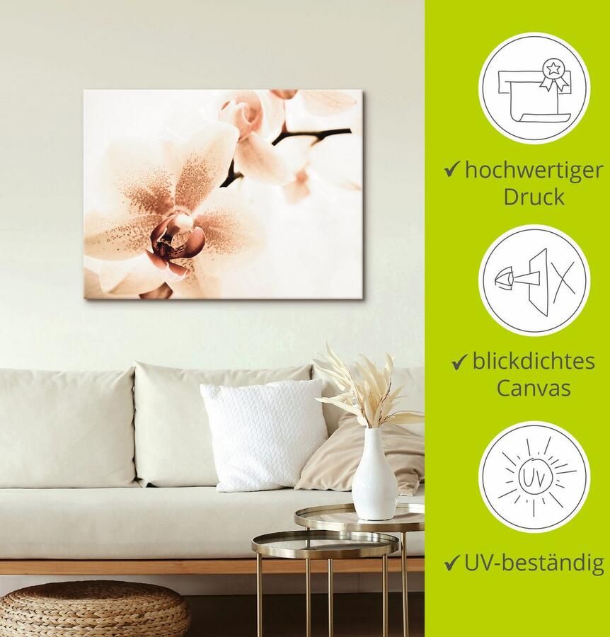 Artland Artprint Orchidee abstracte collage als artprint op linnen poster in verschillende formaten maten - Foto 2